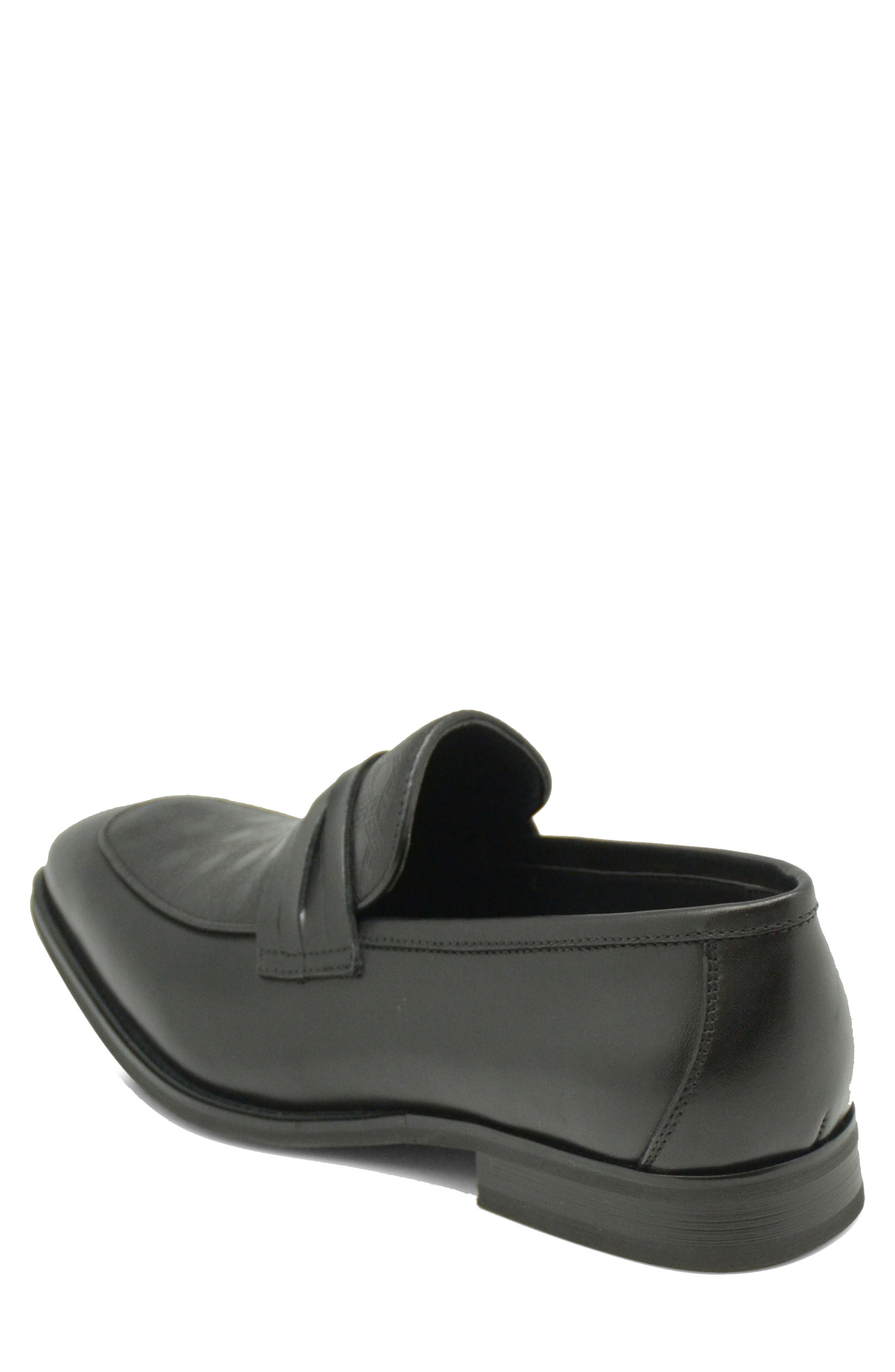 Pollock Leather Loafer, Alternate, color, BLACK