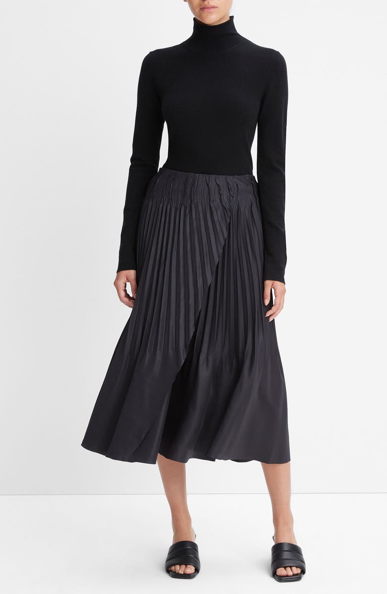 Vince Variegated Pleat Skirt, Alternate, color,