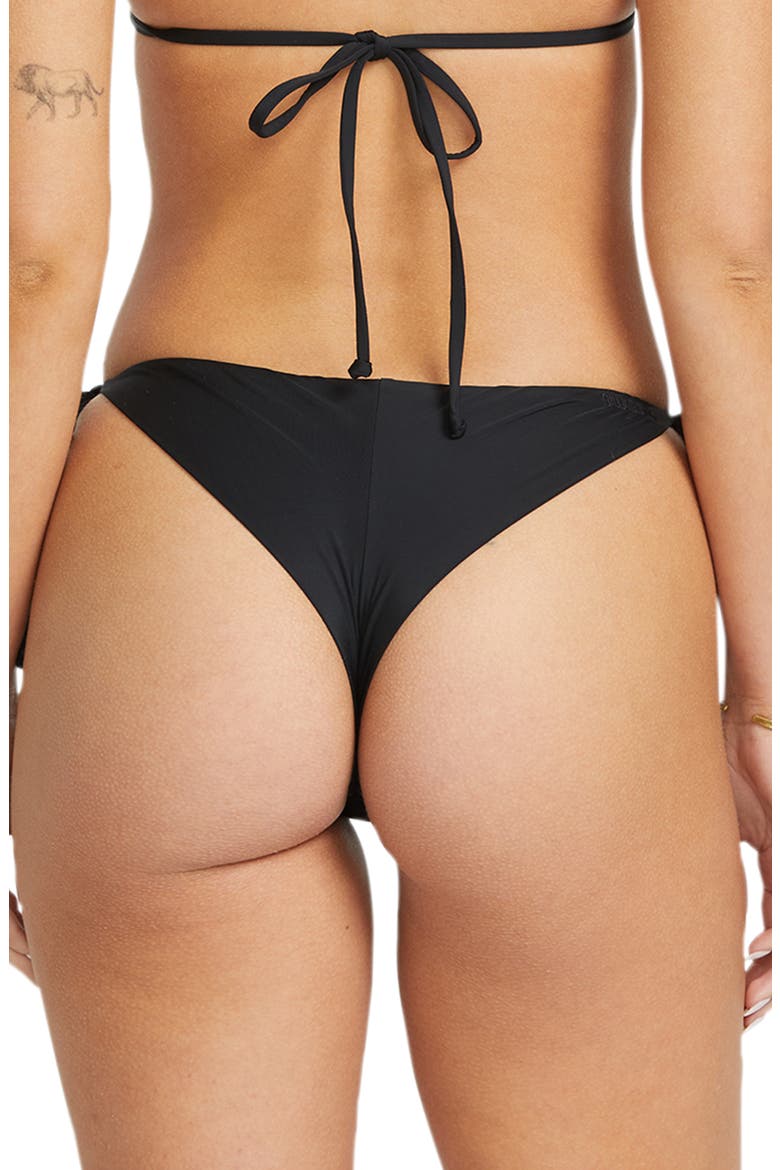 Sol Searcher Side Tie Bikini Bottoms, Alternate, color, BLACK PEBBLE