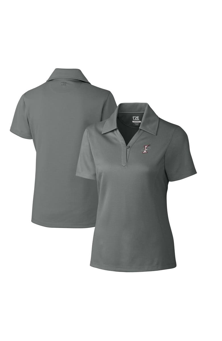 Cutter & Buck Women's Cutter & Buck  Gray Albuquerque Isotopes CB DryTec Genre Textured Solid Polo, Main, color, 