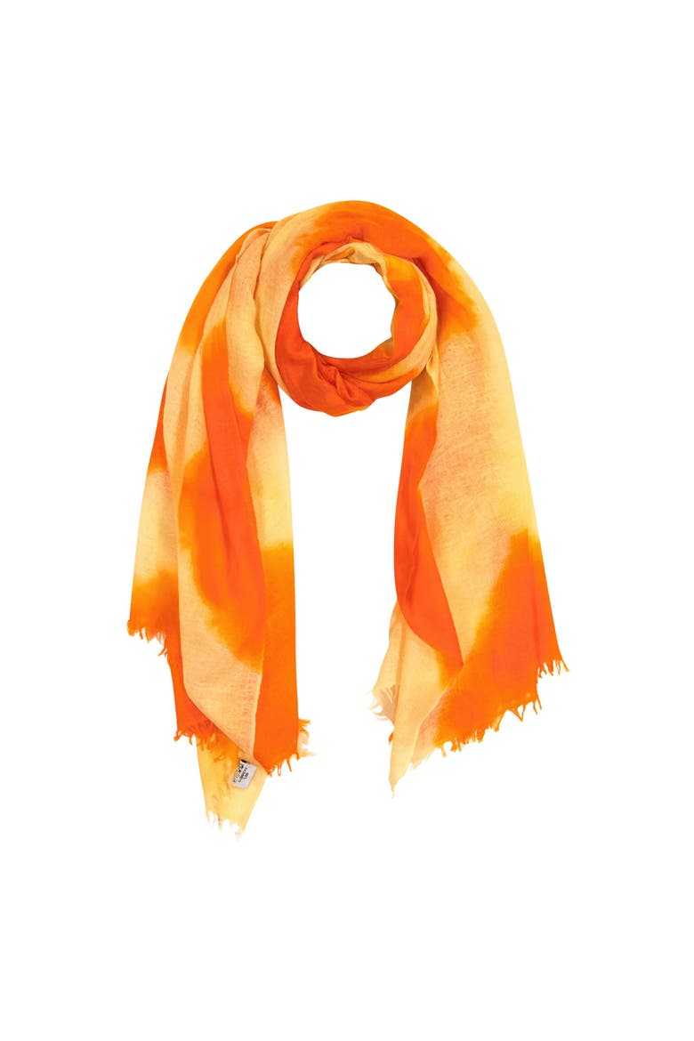 Cashmere Dip Dye Shawl, Main, color, Fiery Sunset