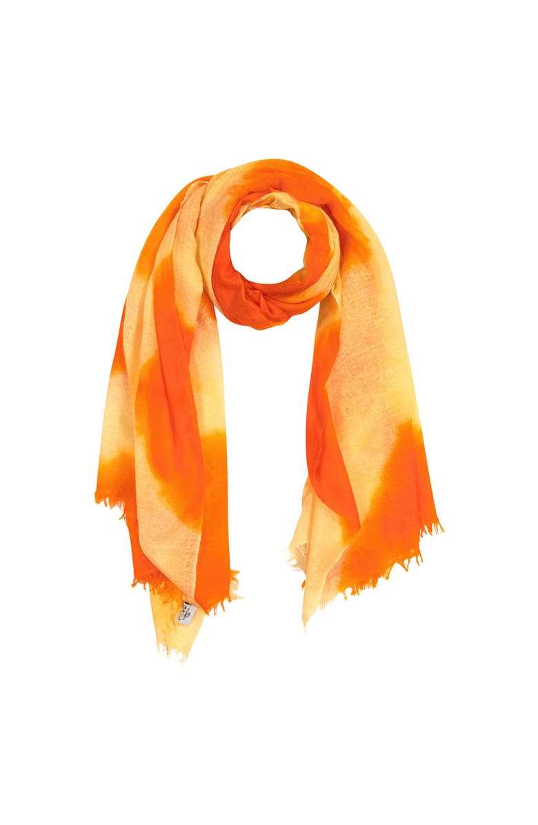 Mer St. Barth Cashmere Dip Dye Shawl, Main, color, Fiery Sunset