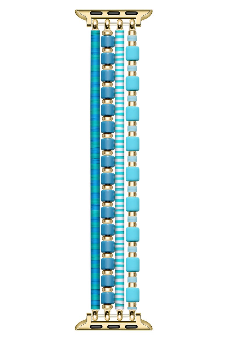 Fling Beaded Apple Watch® Watchband, Main, color, BLUE