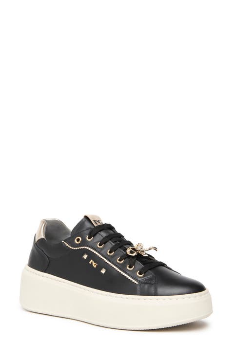 Gems Leather Platform Sneaker