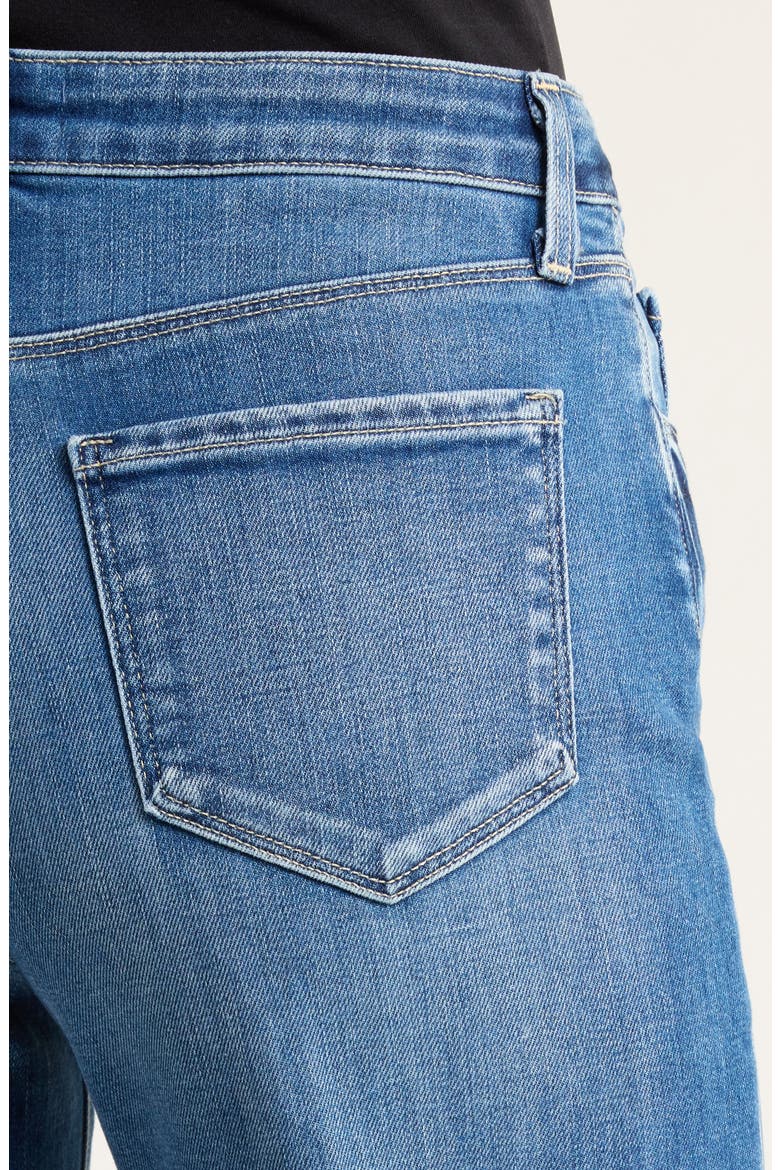 Scottie Raw Hem High Waist Wide Leg Jeans, Alternate, color, HAMPTON