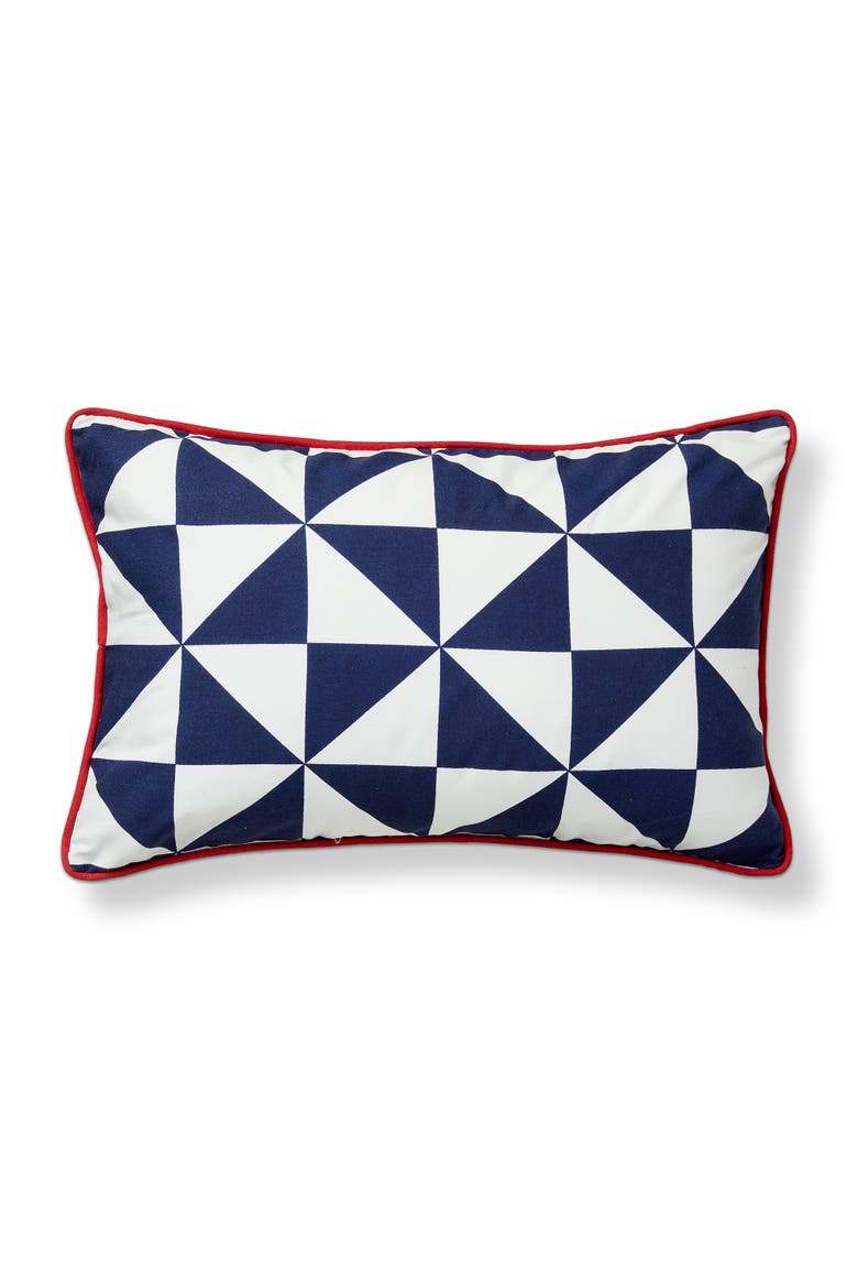 Pinwheel Indoor Outdoor Lumbar Pl Blue Multi Cotton Summer, Main, color, Blue