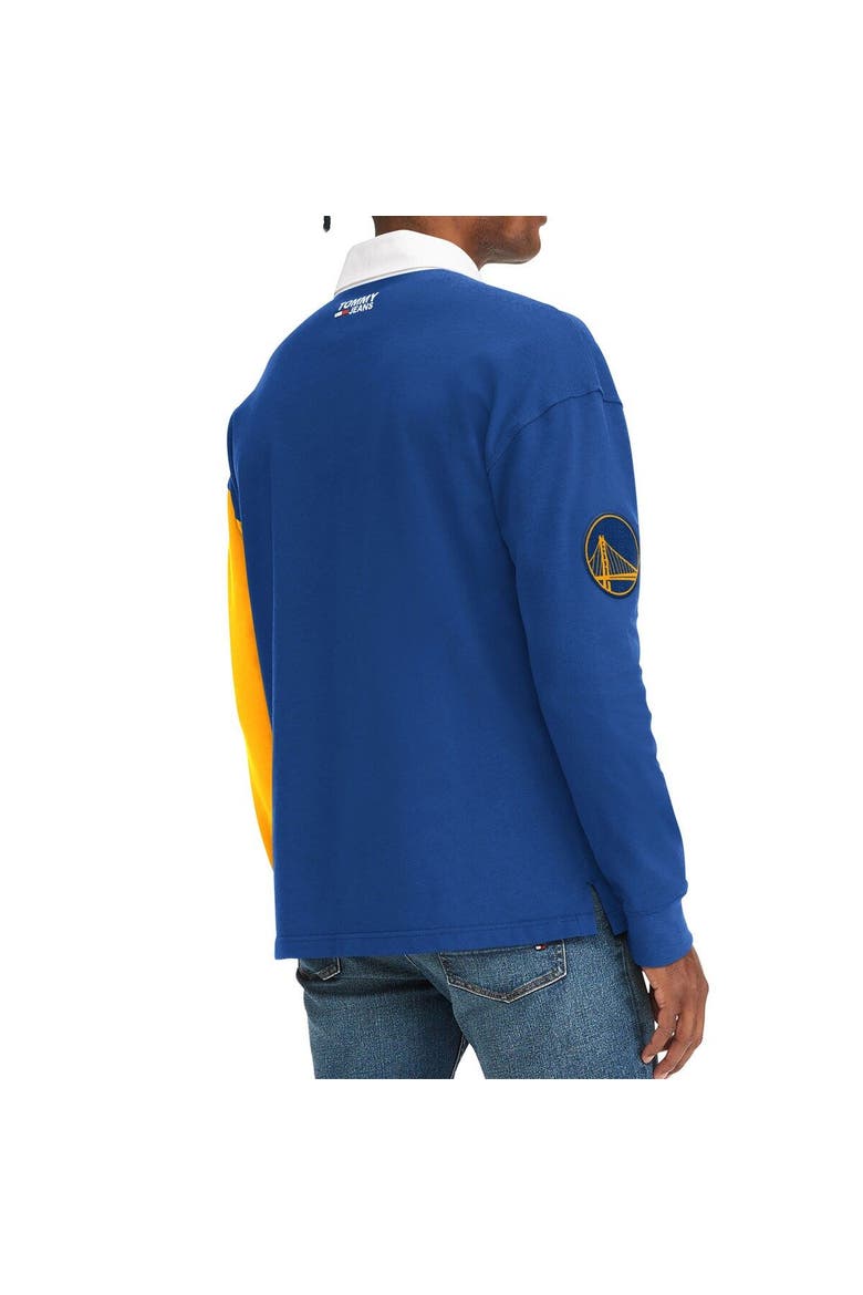 Men's Tommy Jeans Royal/Yellow Golden State Warriors Ronnie Rugby Long Sleeve T-Shirt, Alternate, color, Royal