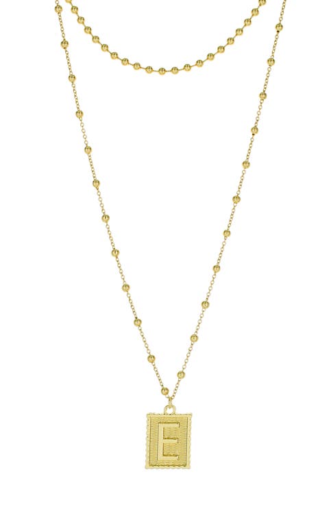 Initial B Dot Layered Pendant Necklace