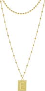 Panacea Initial B Dot Layered Pendant Necklace