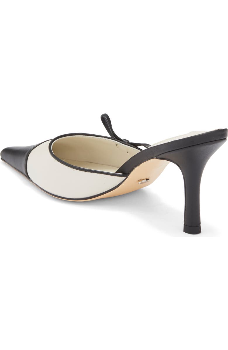 Tony Bianco Shirley Pointed Cap Toe Mule, Alternate, color, Bone/ Black