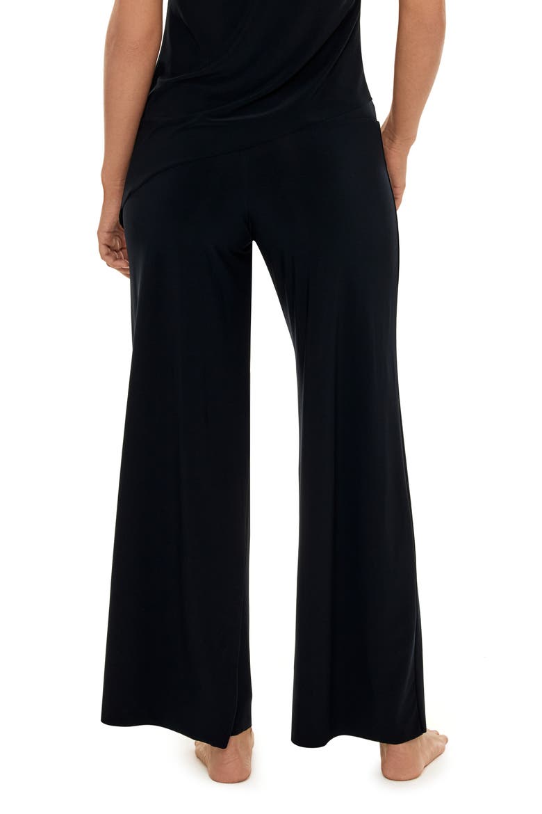 Matte Jersey Cover-Up Pants, Alternate, color, BLACK