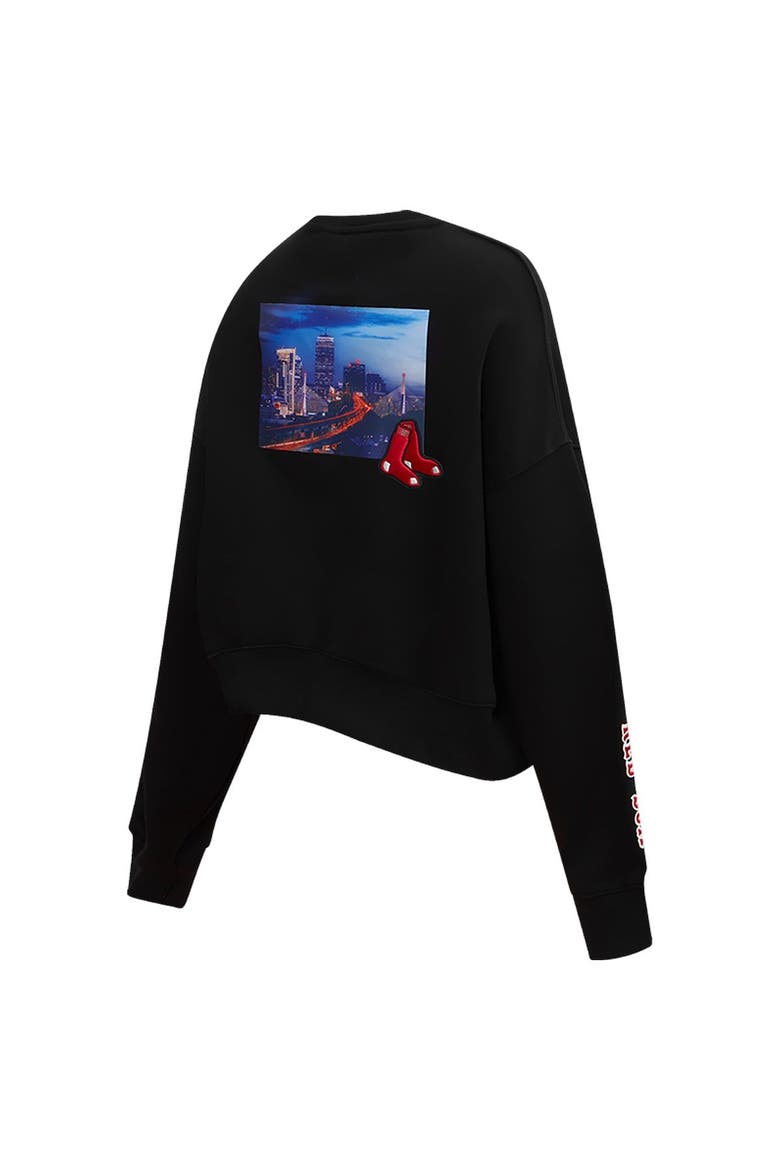 Women's Pro Standard Black Boston Red Sox City Scape Pullover Sweatshirt, Alternate, color, Black