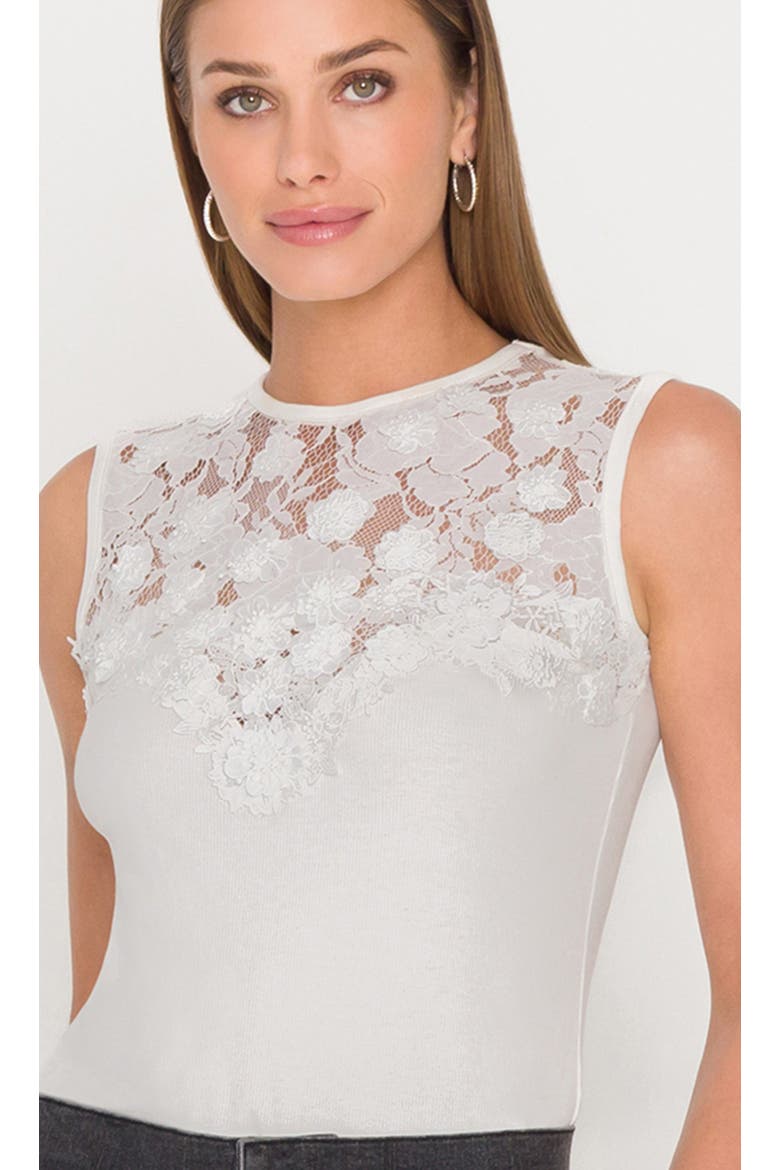 Trina 3D Lace Combo Top, Alternate, color, white
