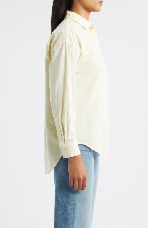 Beachlunchlounge Stripe Oversize Shirt In Brown