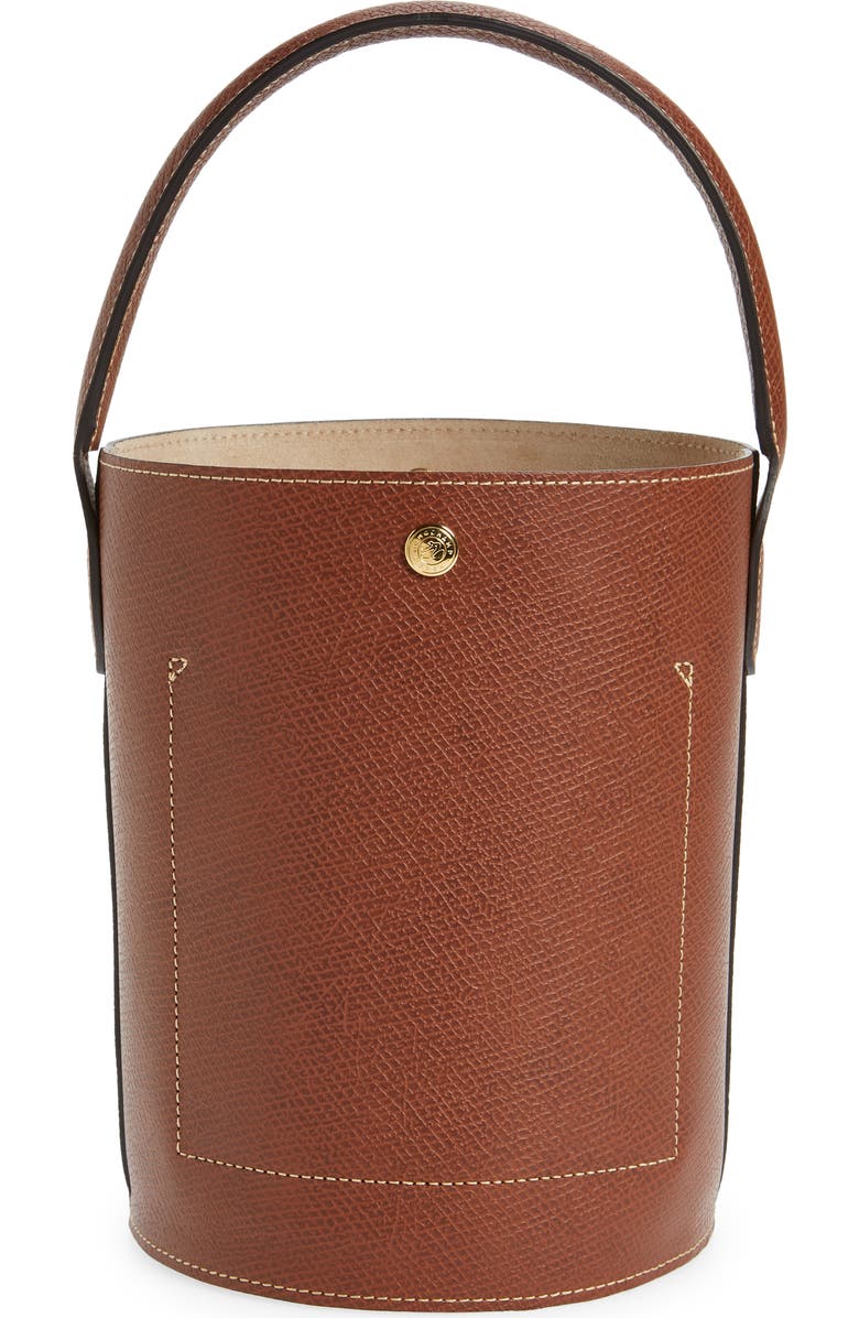 Longchamp Le Pliage Cuir Russie Leather Bucket Bag, Alternate, color,