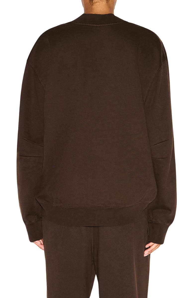 SKIMS V-Neck Fleece Pullover, Alternate, color, Espresso