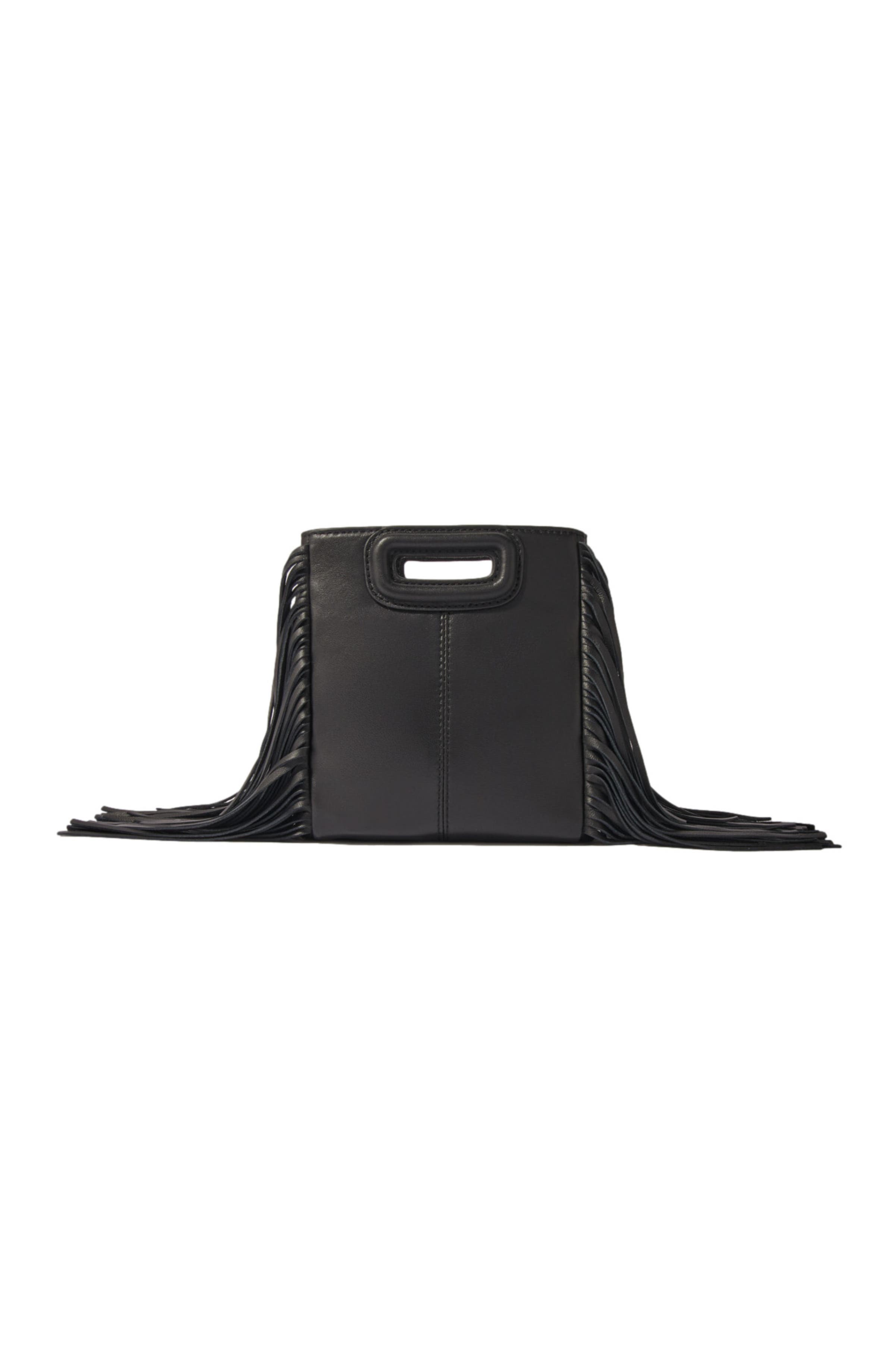 maje Leather M mini bag with eyelets, Alternate, color, 