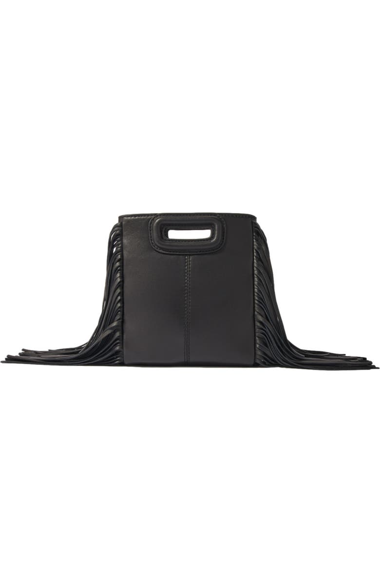 maje Leather M mini bag with eyelets, Alternate, color,