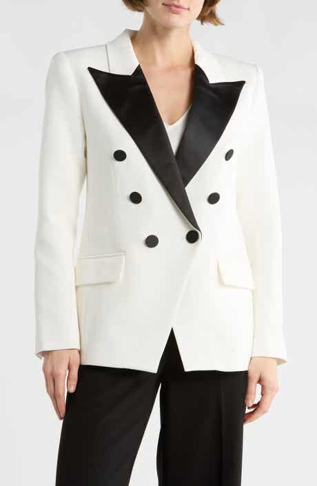L'AGENCE Kendi Long Double Breasted Blazer