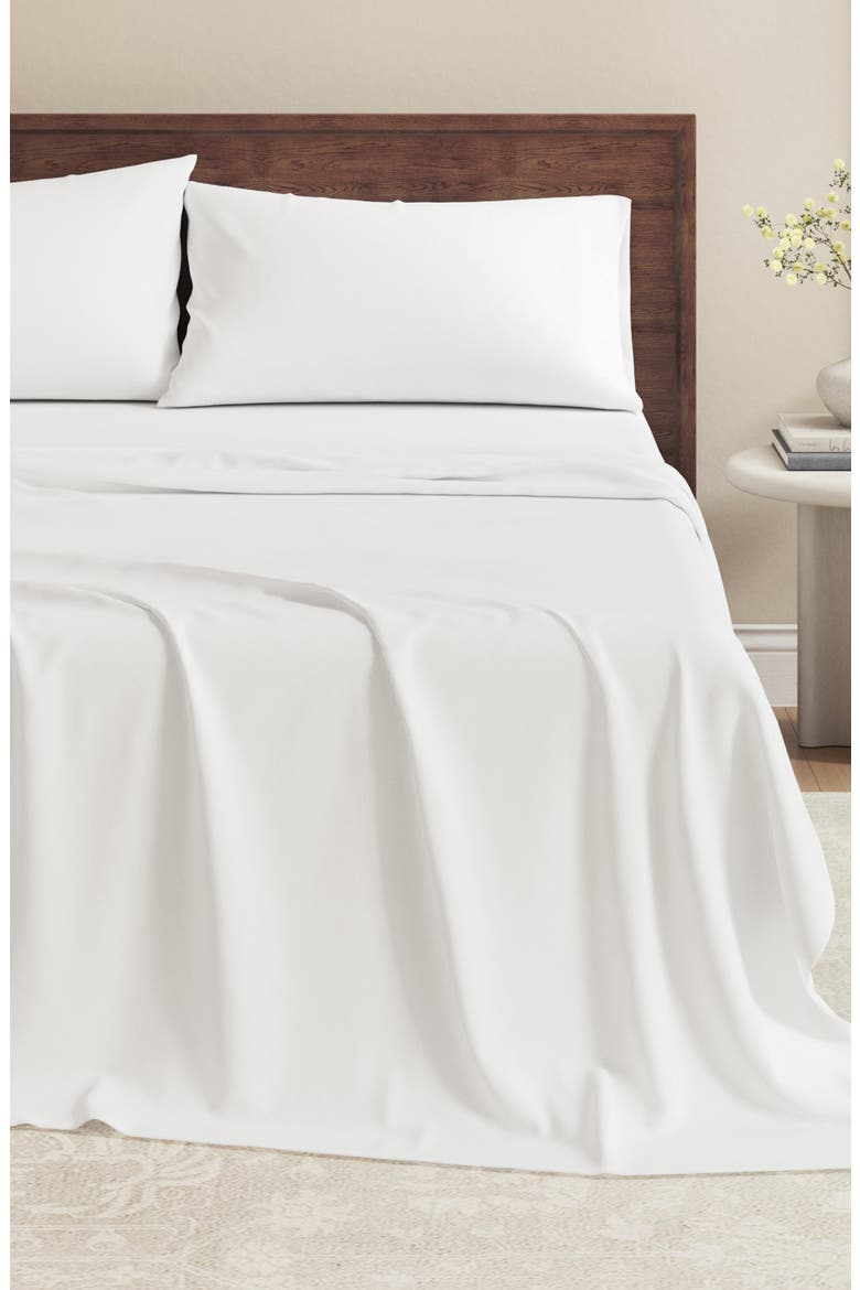 Organic Cotton Jersey Sheet Set, Alternate, color, WHITE