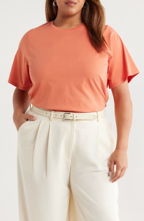 Nordstrom Relaxed Fit Pima Cotton Crewneck T-shirt In Orange