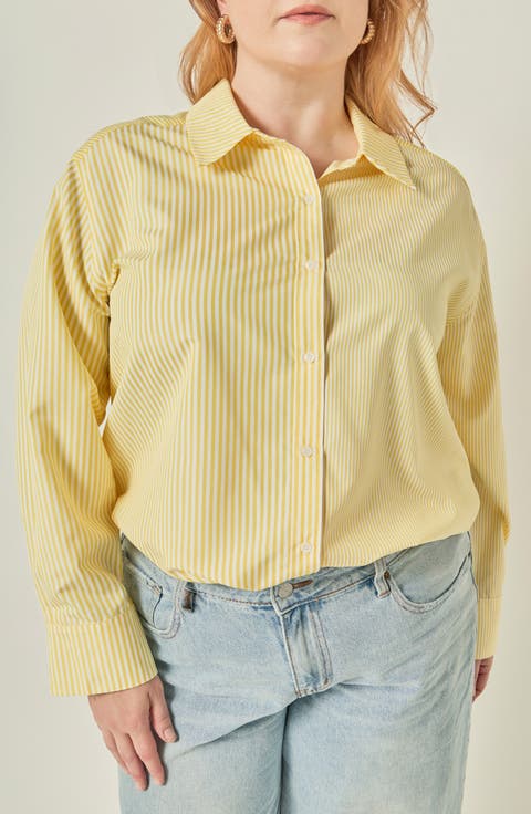 Striped Long Sleeve Button Up Shirt