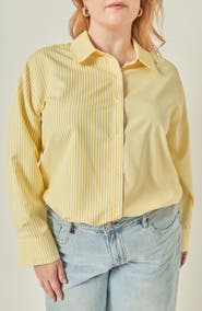 English Factory Striped Long Sleeve Button Up Shirt