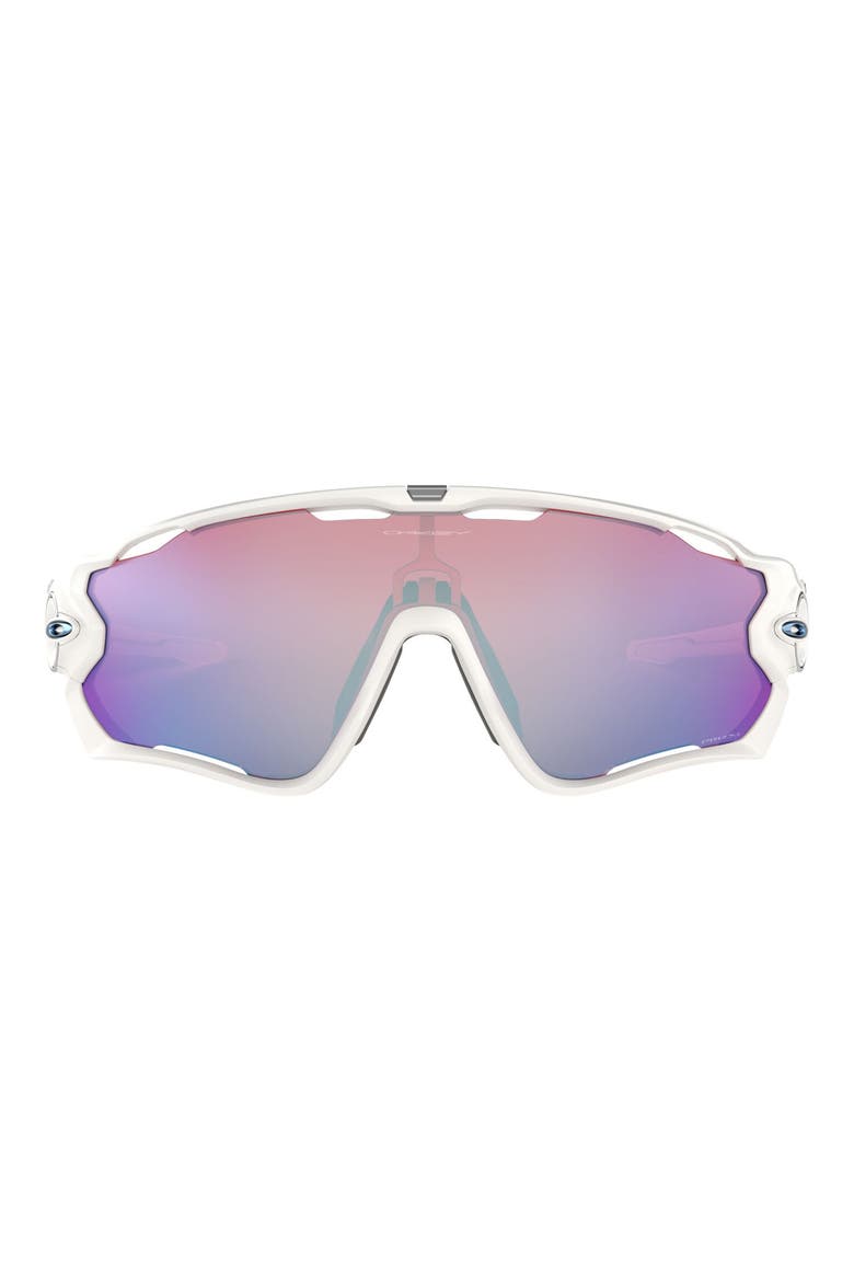 31mm Rectangular Wrap Sunglasses, Main, color, WHITE