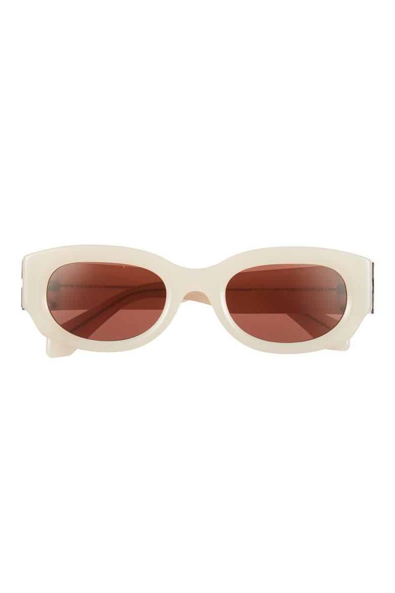 Palmer Oval Sunglasses, Main, color, BEIGE BROWN