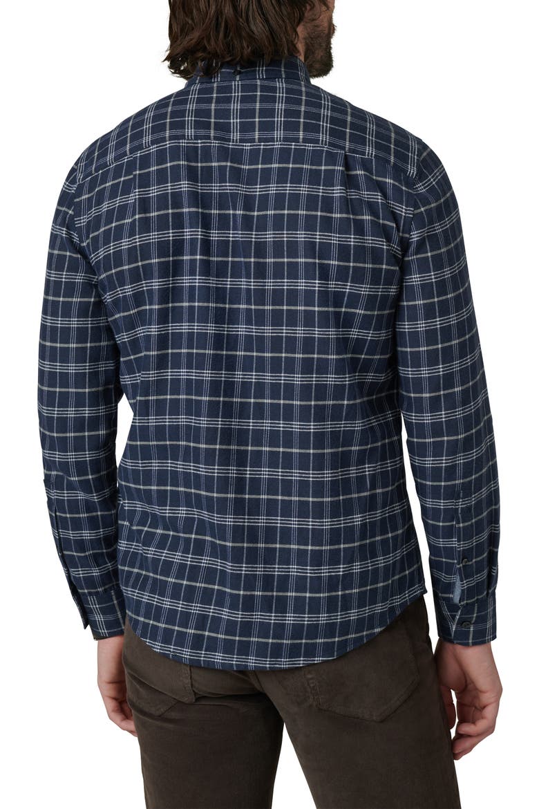 Oliver Flannel Button-Up Shirt, Alternate, color, VINTAGE NAVY PLAID