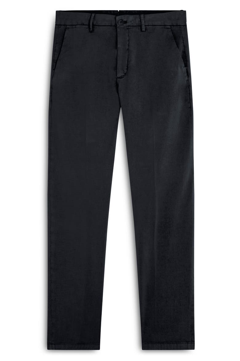 Flat Front Stretch Chinos, Alternate, color, BLACK