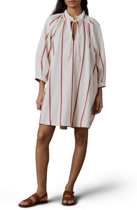 Zoe Tideweave Stripe Organic Cotton Shift Dress