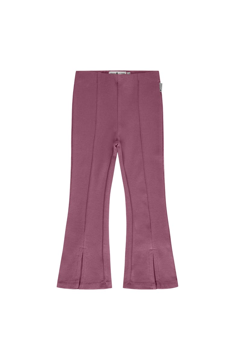 Stains and Stories by Babyface Ribbed Flared Leggings, Main, color, Burgundy