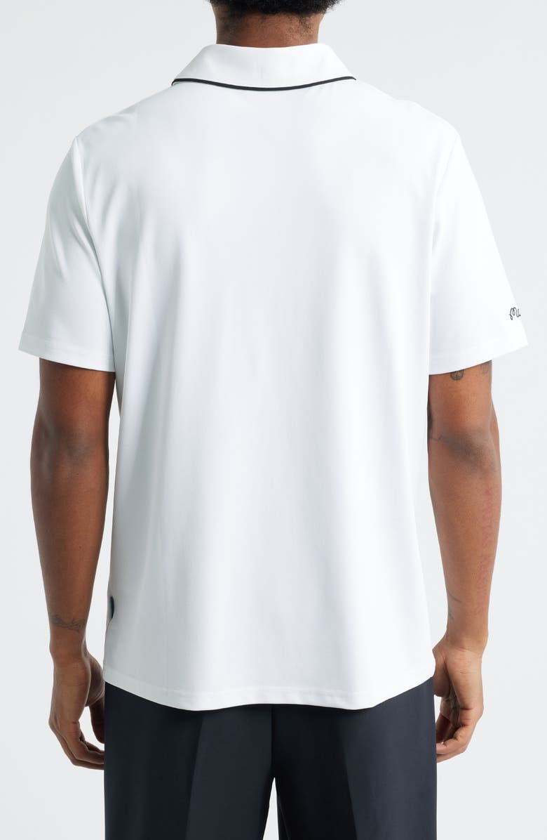 Malbon Golf Fairway Monarch Piqué Performance Golf Polo, Alternate, color, White