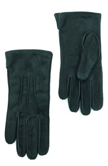 Portolano Suede Gloves In Green