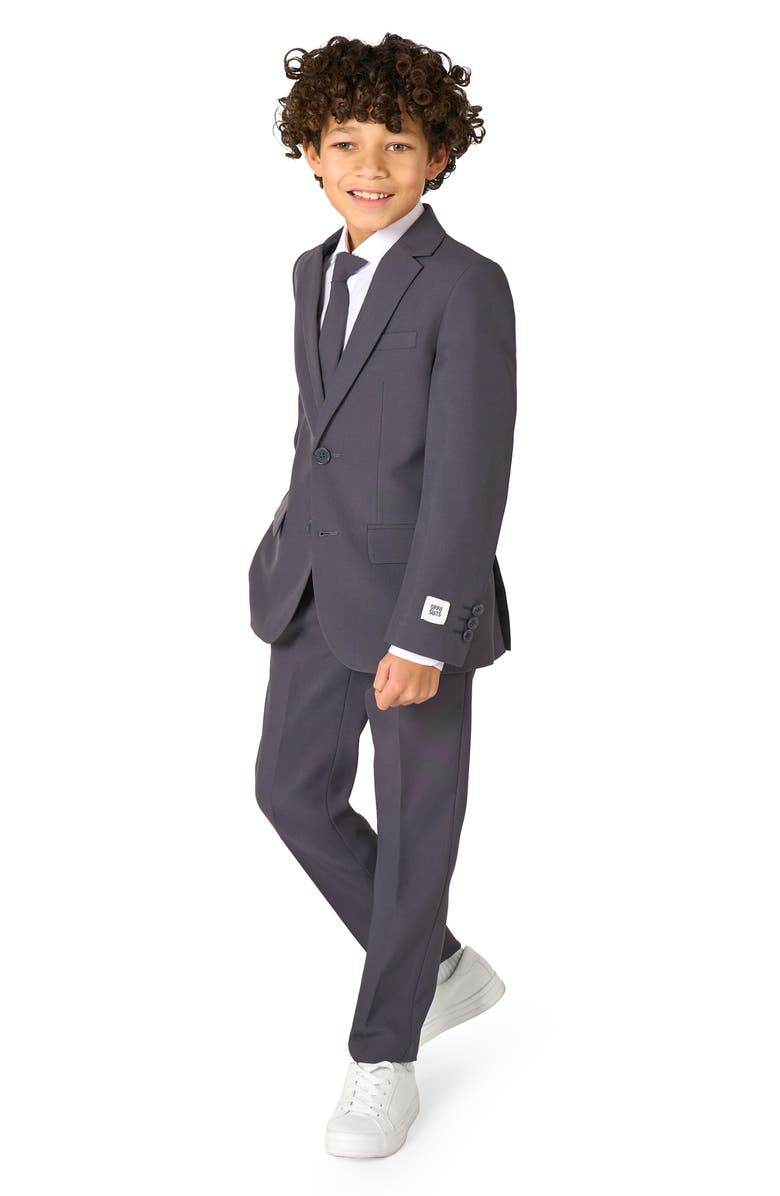 OppoSuits Kids' Charcool Two-Piece Suit & Tie Set, Main, color, Grey