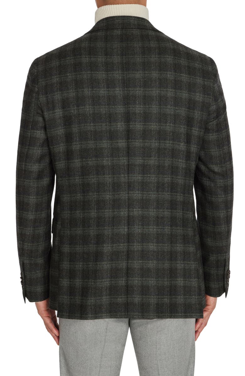Jack Victor Midland Plaid Wool & Cashmere Sport Coat, Alternate, color,