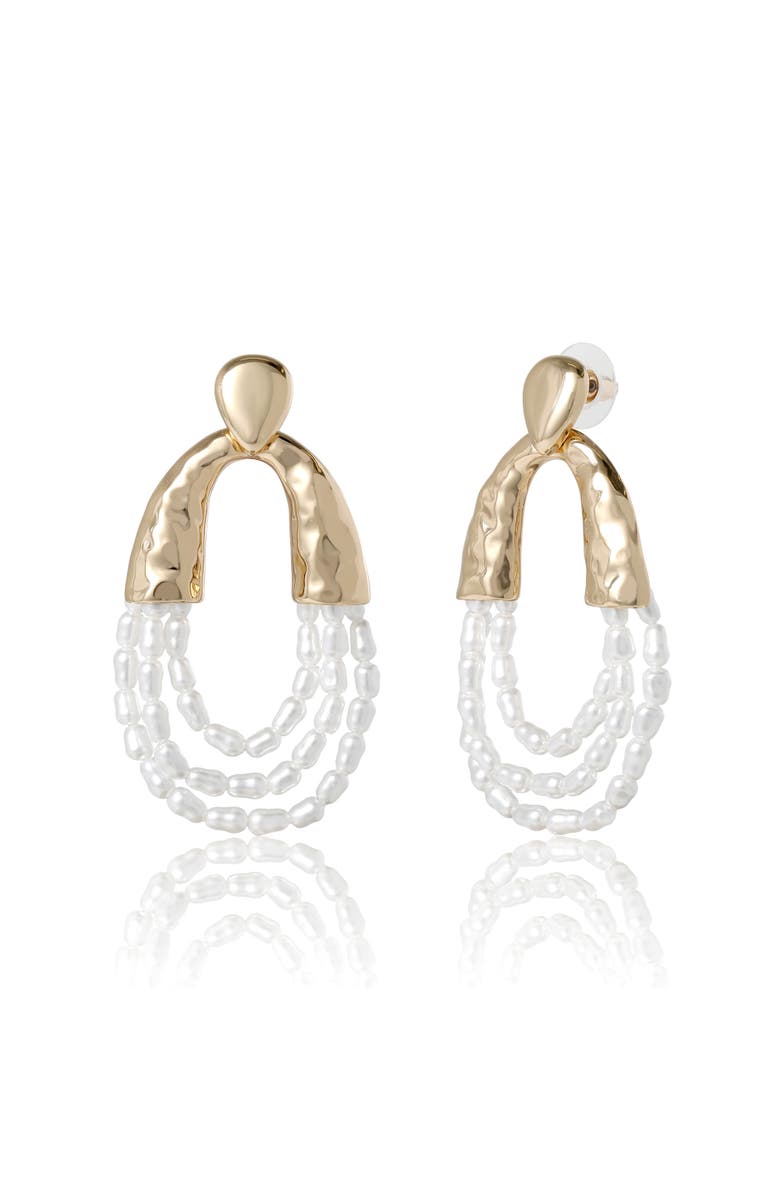 BCBG Pear Hoop Earrings, Alternate, color,