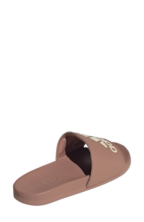 Adidas Originals Adidas Adilette Comfort Slide Sandal In Warm Clay/white/warm Clay