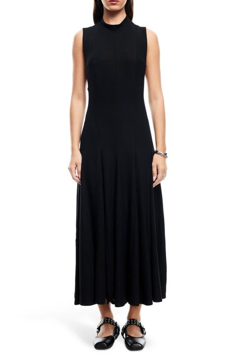 Indi Sleeveless Mock Neck Maxi Dress