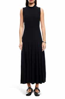 LIONESS Indi Sleeveless Mock Neck Maxi Dress