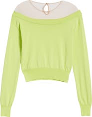 Endless Rose See Through Yoke Sweater