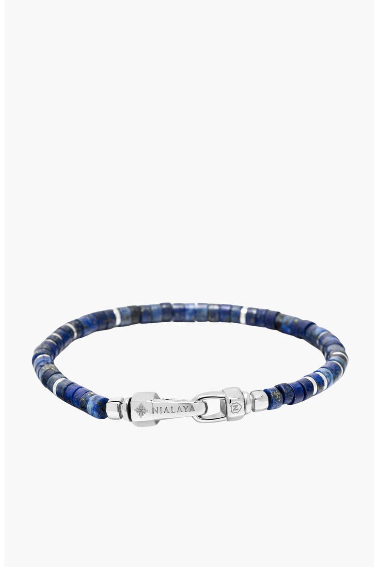 Lapis Heishi Bracelet, Main, color, Blue Lapis