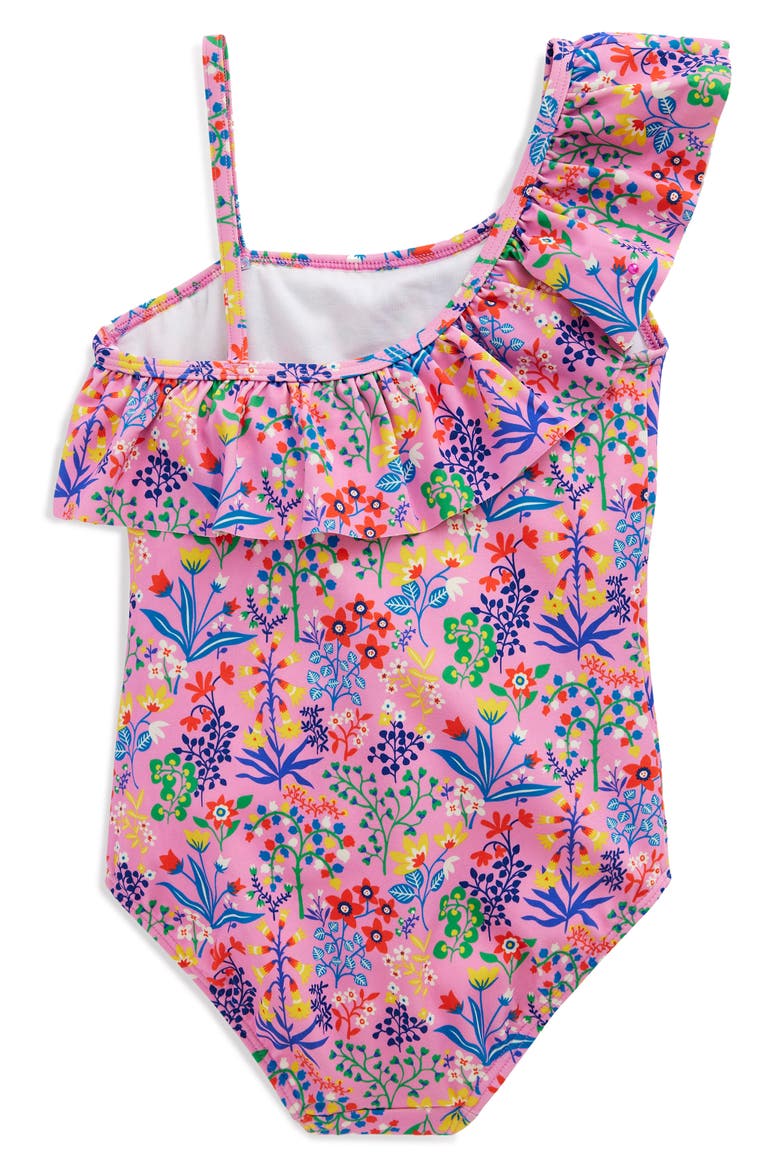 Kids' Lila Ruffle One-Piece Swimsuit, Alternate, color, MEADOWSWEET PINK GARDEN FLORAL