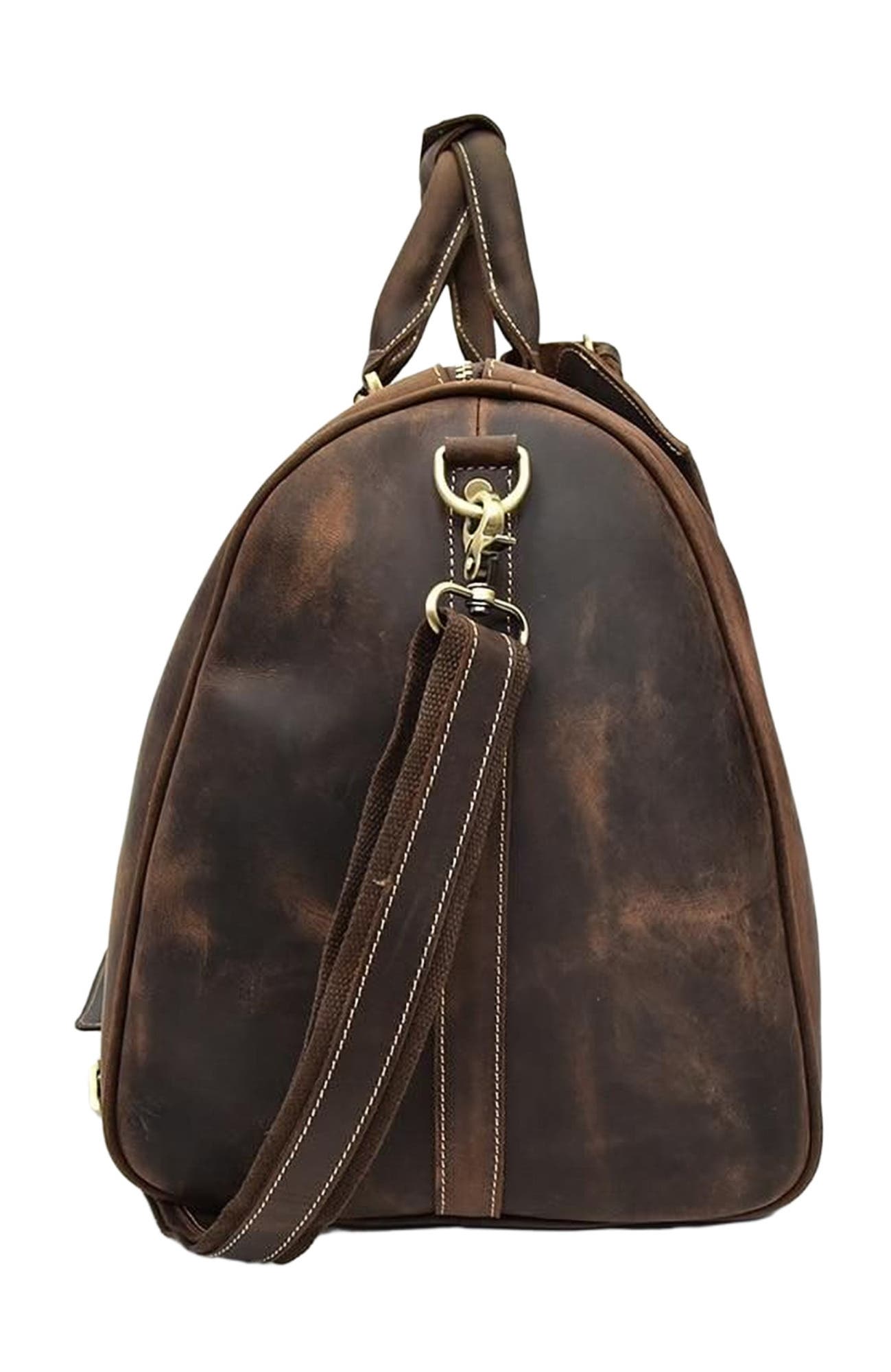 STEEL HORSE LEATHER The Bjarke Weekender | Handcrafted Leather Duffle Bag, Alternate, color, 