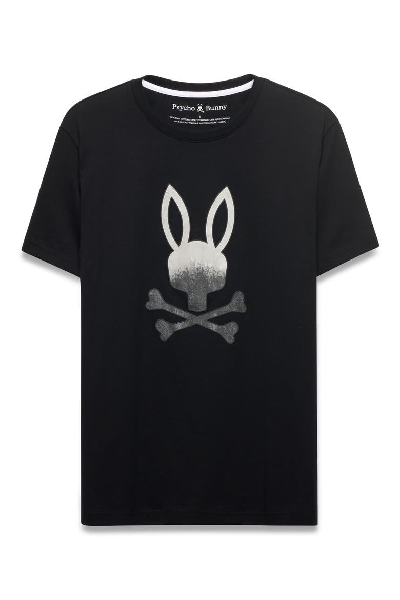 Raymond Embroidered Pima Cotton Graphic T-Shirt, Alternate, color, BLACK