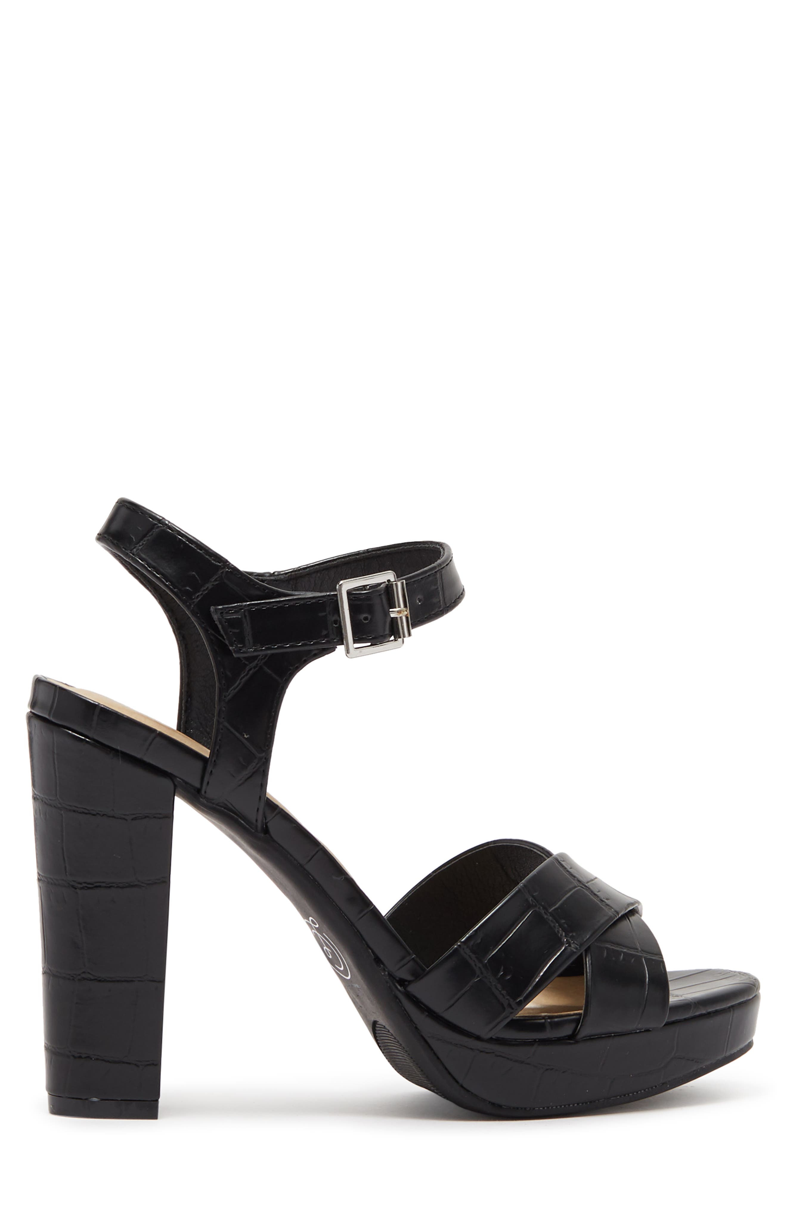 Chinese Laundry Addy Croc-Embossed Platform Sandal, Alternate, color, 