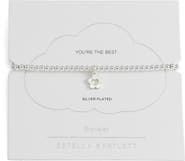 Estella Bartlett Sienna Flower Heart Beaded Stretch Bracelet