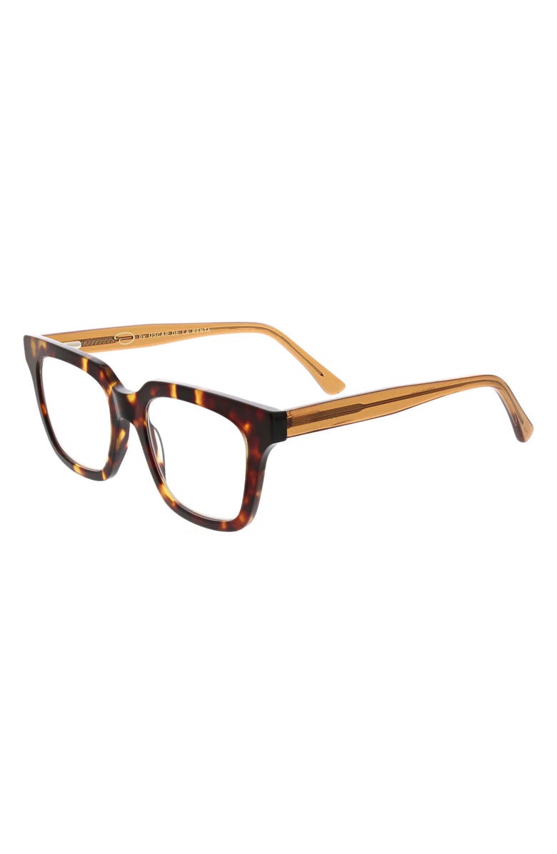 Oscar de la Renta 51mm Square Reading Glasses, Alternate, color, Tortoise