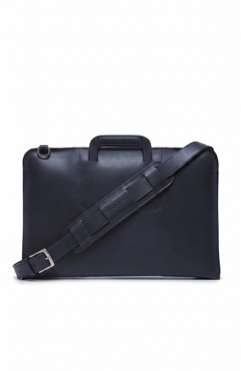 Jackson Zippered Leather Briefcase